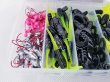 Load image into Gallery viewer, Cam's (A) "ELITE BLACK & CHARTREUSE" Assorted Plastic Crappie Kit