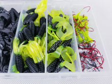 Load image into Gallery viewer, Cam's (A) "ELITE BLACK & CHARTREUSE" Assorted Plastic Crappie Kit