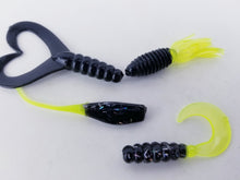 Load image into Gallery viewer, Cam's (A) "ELITE BLACK & CHARTREUSE" Assorted Plastic Crappie Kit