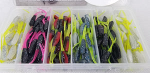 2024 New Cam's Complete All Plastic Stinger Shad [Hologram Flake] Assortment Package Kit