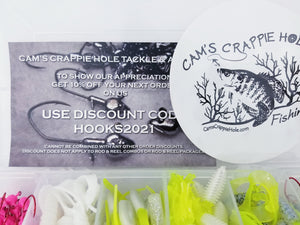 Cam's (A) "ELITE WHITE KNIGHT" Assorted Plastic Crappie Kit