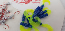 Load image into Gallery viewer, 2023 Cams Hooks &amp; Plastics 80 Piece Set 1/16 Round Head Red #2 + Fireball Blue Curly Tail
