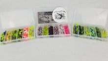 Load image into Gallery viewer, Cam&#39;s 3 in 1 Kit Combo [270pc.] Hand Painted Assortment &quot;Nasty Bend Hooks&quot; &amp; All Plastic Curly Tail &amp; Stinger Shad [Hologram Flake] Assortment Kit
